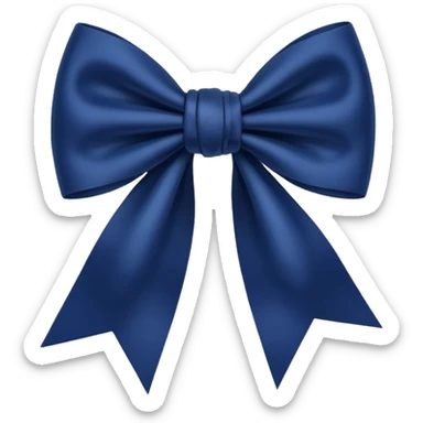 Navy blue bow sticker