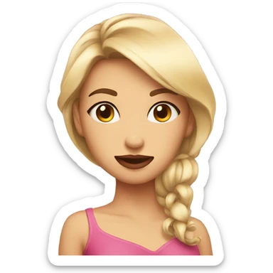 Flirty side eye, lip biting  sticker