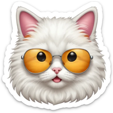 Cat wearing sunglassesCombine the skull with this emoji 😰 sticker