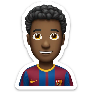 a person in a barcalona shirt sticker
