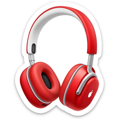 Combine the apple masked face emoji and the AirPods Max emoji into one emoji sticker