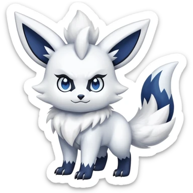 Zangoose-Absol-Meowstic-Fakémon-hybrid-creature (full body)  sticker
