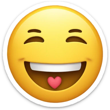 Emoji smile with heart  sticker