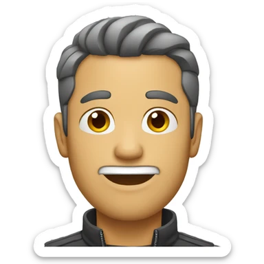 MAN WITH ZIP INSTEAD OF MOUTH sticker