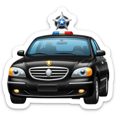 Black car fo officers sticker