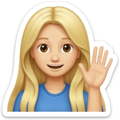 blonde female long hair saying stop smiling funny sticker