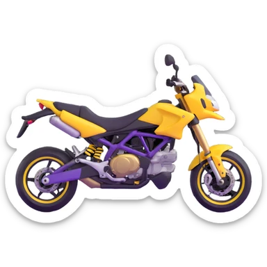 yellow and black super motard motorcycle sticker