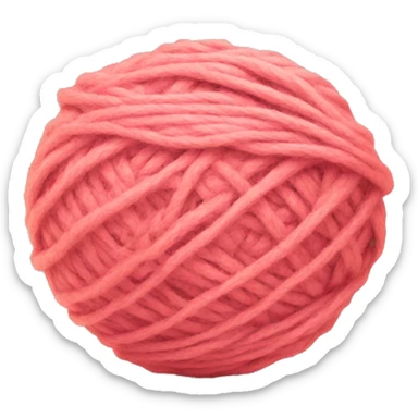 Pink yarn typical orange emoji sticker
