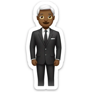 Ladron con un traje negro y blanco sticker