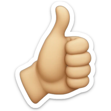 bent thumb up sticker