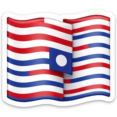 Thai flag with red, white, and blue horizontal stripes sticker