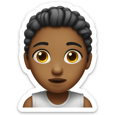 Stressed out girl sticker