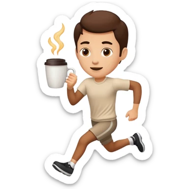 Morning Coffee Runner sticker