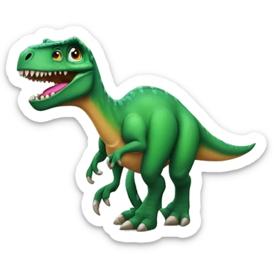 dinosaur being a nerd  sticker