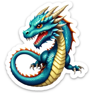 majestic dragon ready for battle sticker