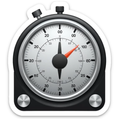 analog progress tracker, semicircular dial with pointer sticker