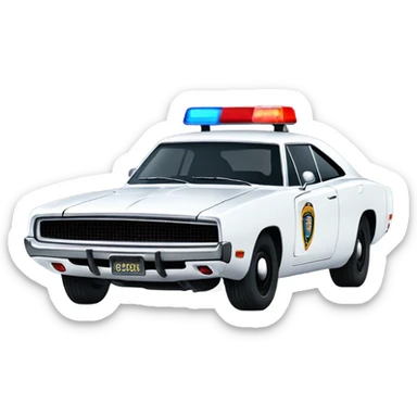 Dodge charger police car sticker