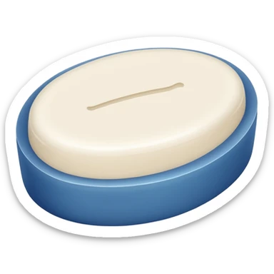 oval white soap sticker