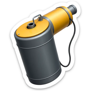 generate a realistic elongated anti-tank mine that can be carried by a drone sticker