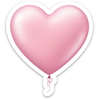 3 pastel pink heart balloons sticker