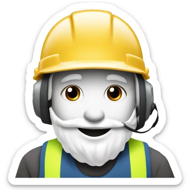Reine des neige avec un casque de chantier sticker