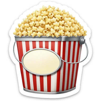 bucket of popcorn and a movie screen sticker