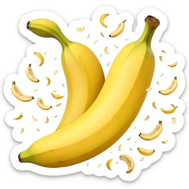 exploding banana  sticker