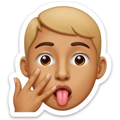 😝 with the tung touching the nose sticker