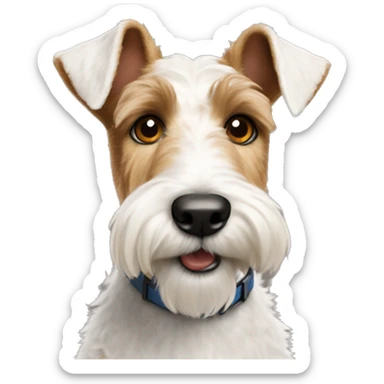 wire fox terrier  sticker