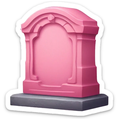 Pink tombstone decorated  sticker