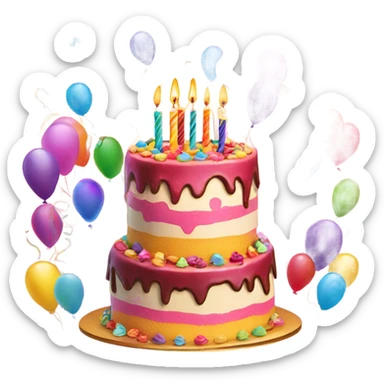 happy birthay sticker