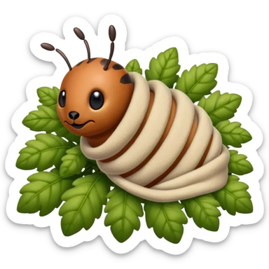 beetle Grub with a blanket in a shrub sticker