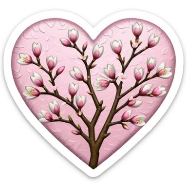 Vangogh almond blossom heart sticker