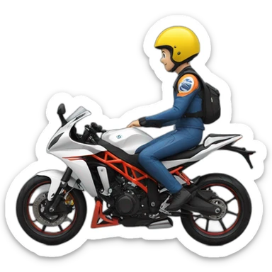 A lean boy in R15 bike sticker