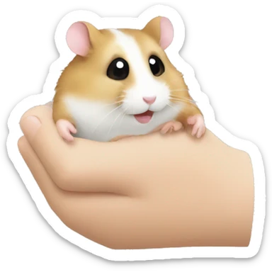 hamster handshake sticker