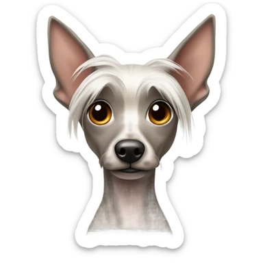 chinese crested dog sticker