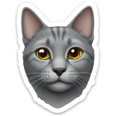 Scottish straight gray cat sticker