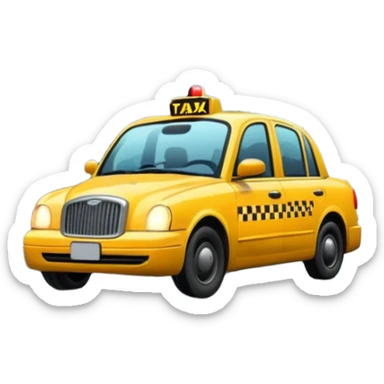 City Rain Scenes, Taxi reflection + puddle. sticker