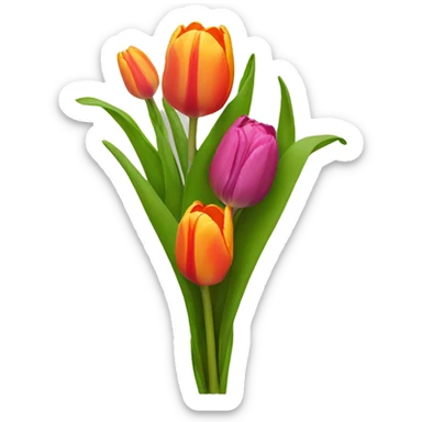 tulip bouquet sticker