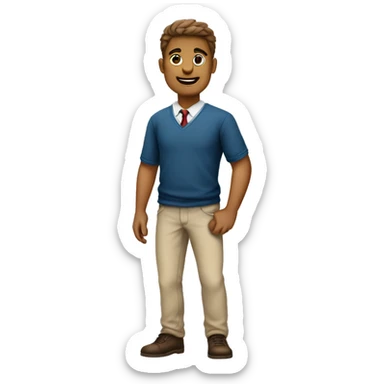 homem corpo completo com roupa de academia sticker