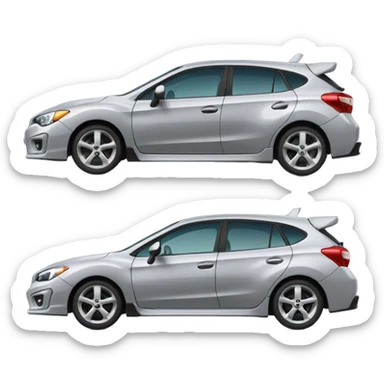 Grey subaru impreza hatchback sticker