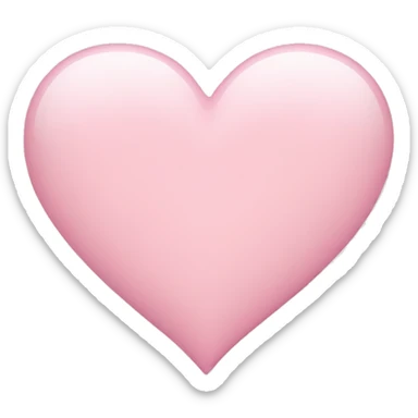 light pink heart sticker