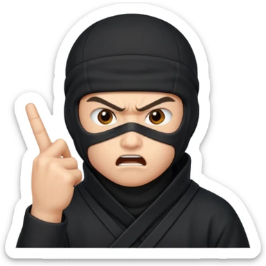 foto do Ninja ele mandando calar a boca sticker
