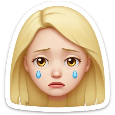 sad girl emoji sticker