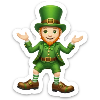 Leprechaun with legs sticker