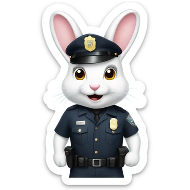 A Bunny Cop sticker
