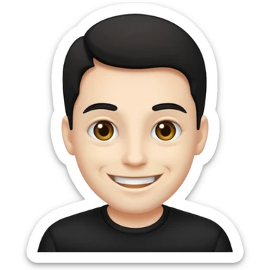 gil be white and be wering black sticker