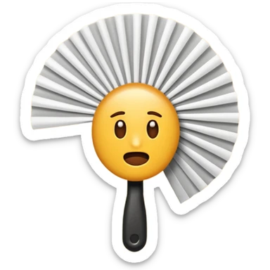 Create a shit emoji being thrown from a fan, like "shit in the fan" expression sticker
