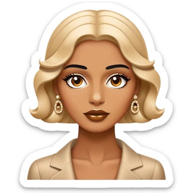 Cinematic Realistic Chanel Pop Culture Emoji, depicted with timeless elegance and iconic style rendered with luxurious textures and dynamic, sophisticated lighting. sticker