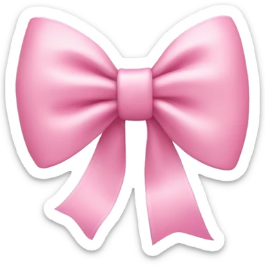 Baby pink bow sticker